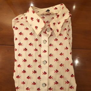 Brooks Brothers button-down with fish pattern
